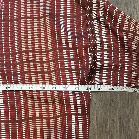 Chico's Travelers Women’s Burgundy Cream Jacket Kimono Boho Gypsy Size 12P/14P - Picture 9 of 11